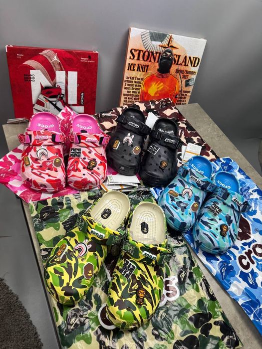 Шльопанці Crocs x BAPE | топова якість | Розміри 40–45 | Новинка