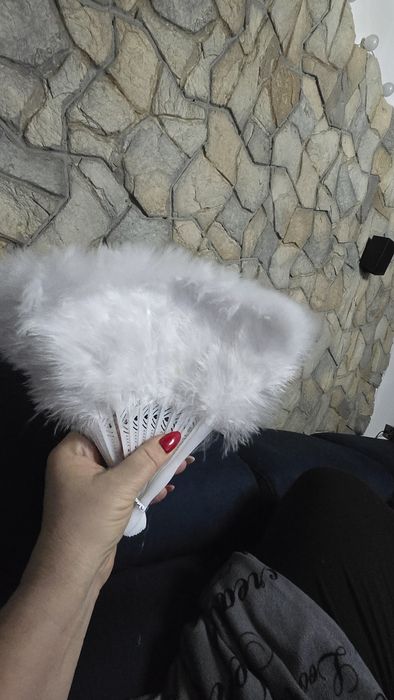 Wachlarz bialy ślubny