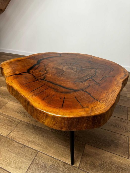 Stolik kawowy / drewno / loft / żywica / ogromny