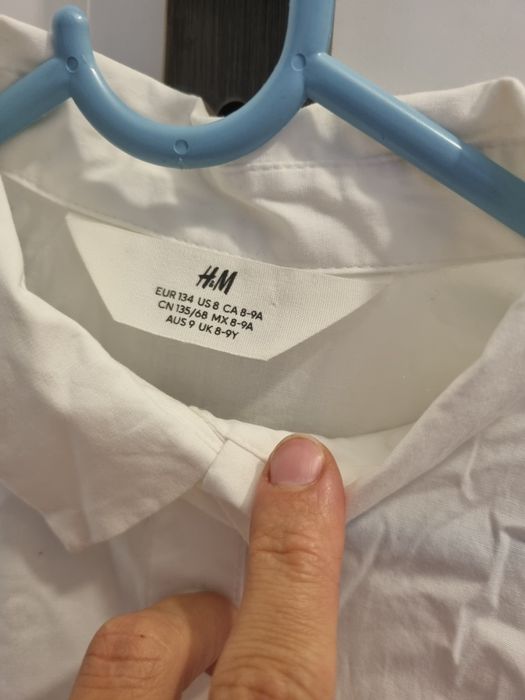 Biała elegancka koszula dla chłopca rozmiar 134 H&M