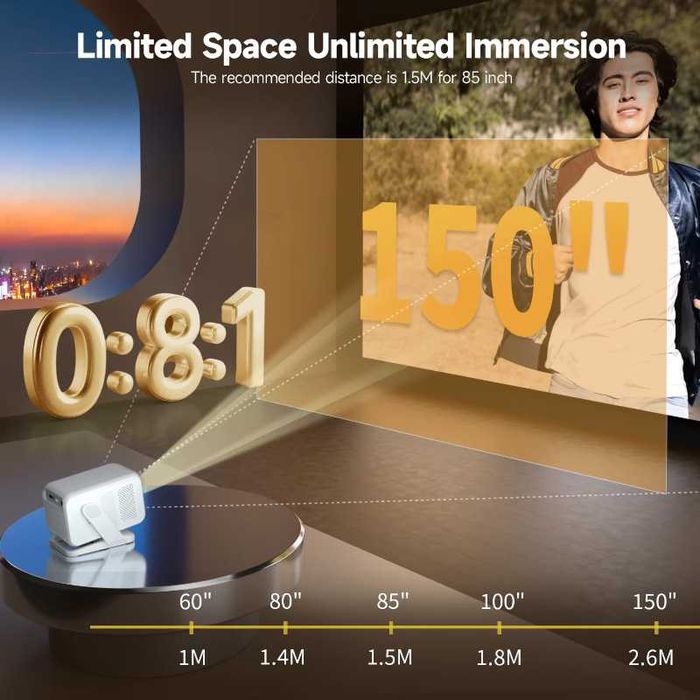 Мультимедійний смарт проектор з автофокусом Magcubic HY310X 1080P 1/8 Гб 420 ANSI Android 11