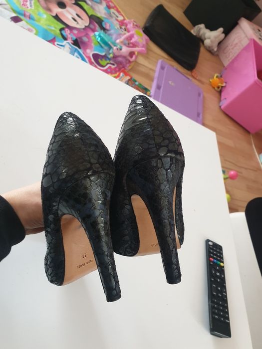 stefanel 38 skórzane czółenka szpilki skóra