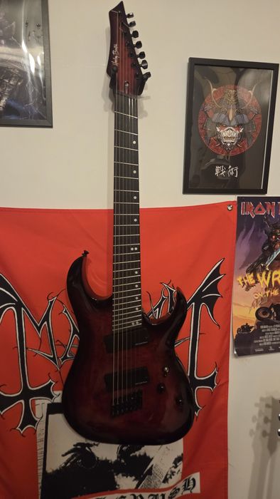 HARLEY BENTON 7 strun multiskala czerwona