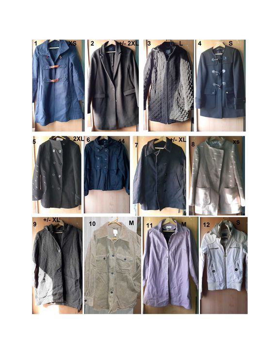 Casacos outono inverno - do XS ao 2XL (várias marcas)
