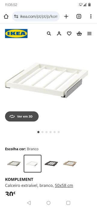 Calceiro extraível komplement IKEA