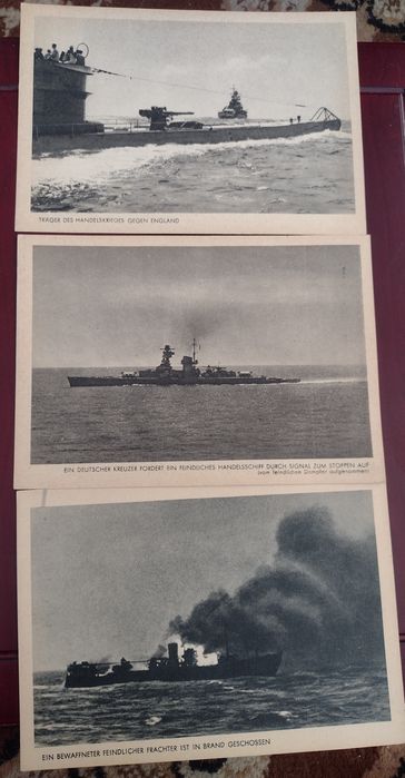 8 pocztówek Deutcher Marine Kalender 1942