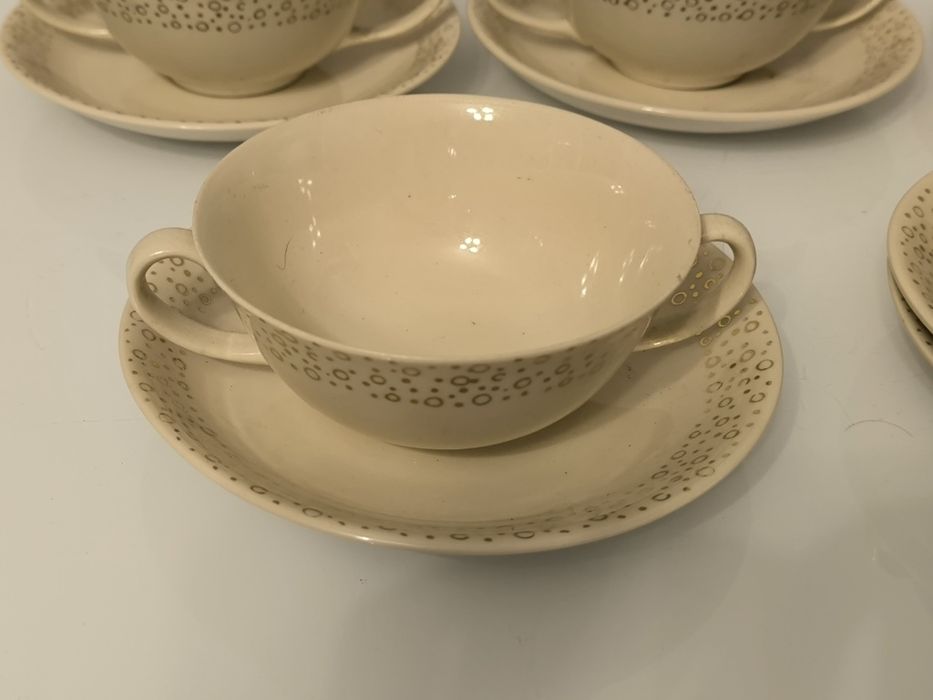 Bulionówki że spodkiem Chodzież Fajans PRL New Look