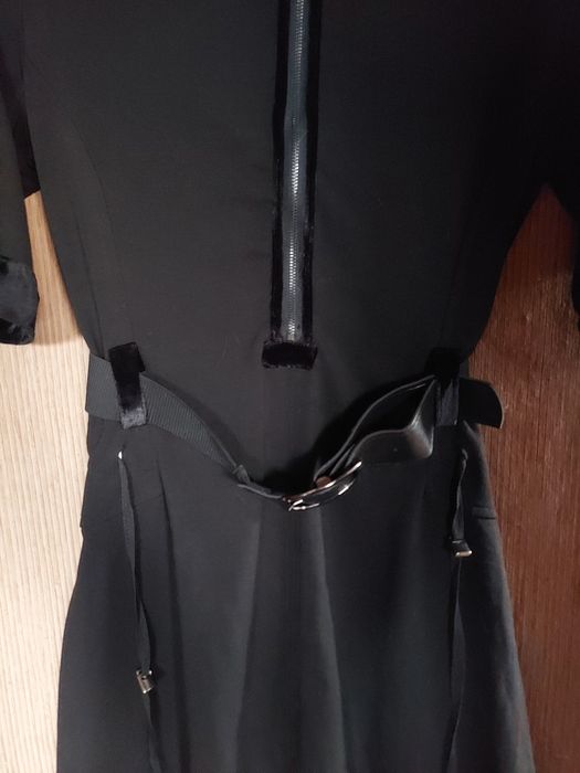 sukienka włoska | zamek | satyna | łączone materiały | goth | gothic