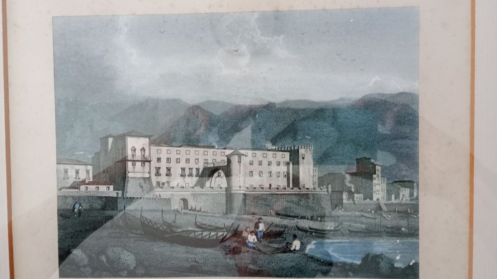 Quadro com litografia do Palácio de São Lourenço, Madeira, n.61/100