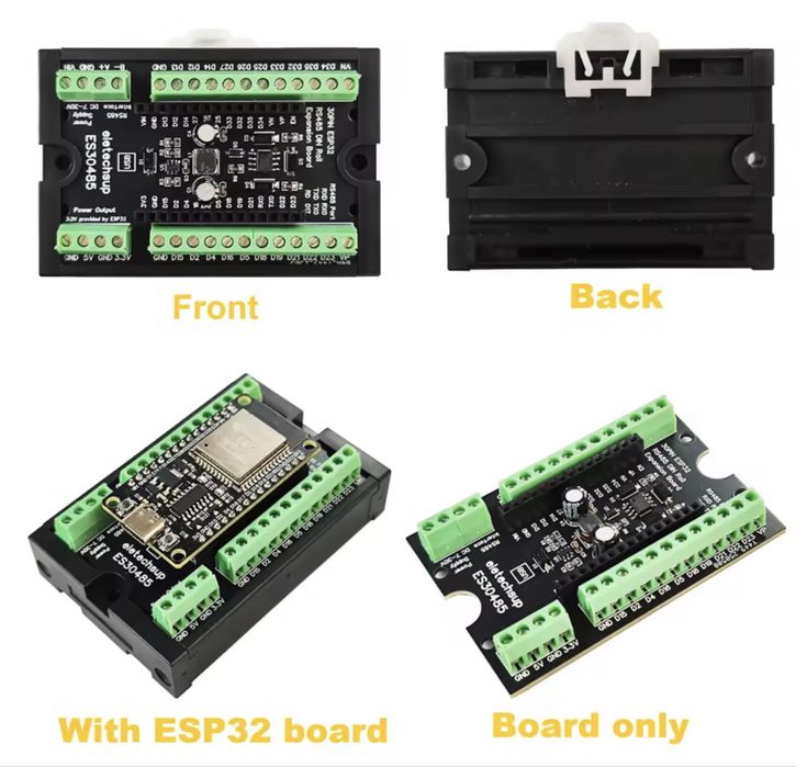 Плата розширення RS485 ESP32 для монтажу на DIN-рейку, вхід живлення DC 7-30V, вихід 5V 3.3V
