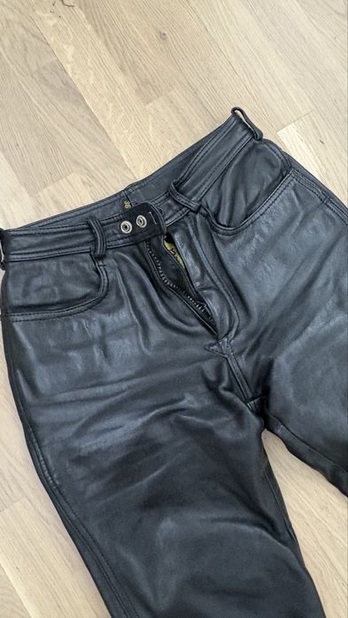 Шкіряні мотоштани s, висока посадка