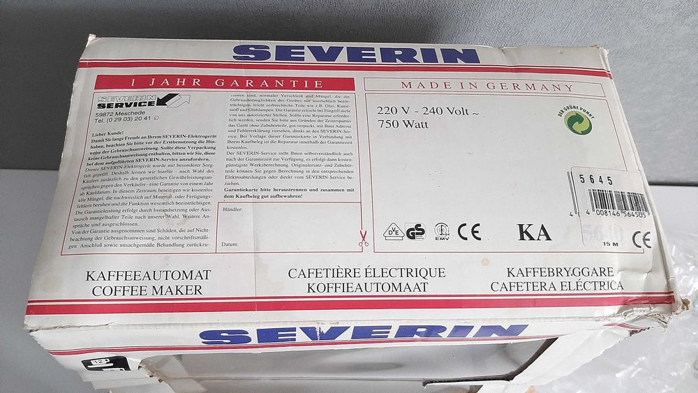 Кавоварка Severin нова