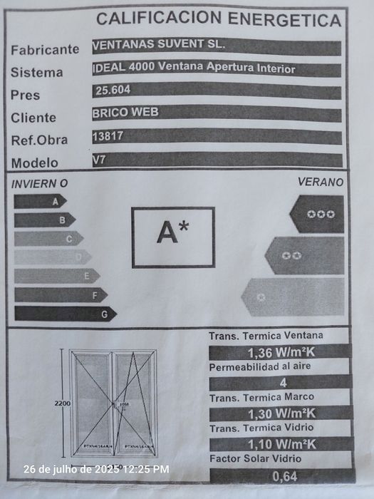 Portas Oscilobatentes PVC novas