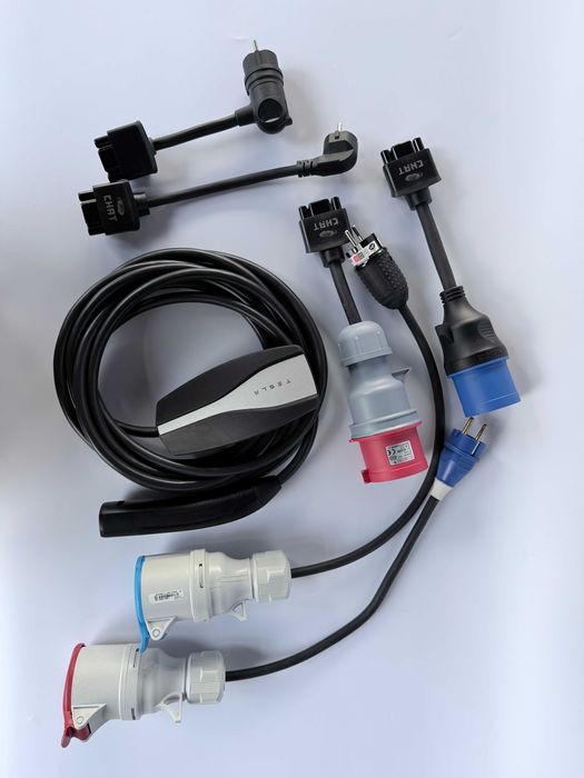 Перехідники для зарядки Tesla 13А 16А 32А, 1 та 3 фази,