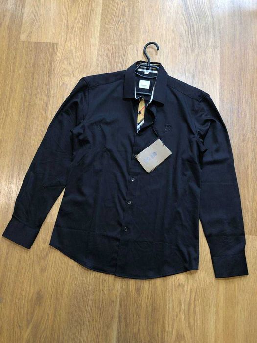 Рубашка Burberry оригинал черная с фирменной клеткой новая L