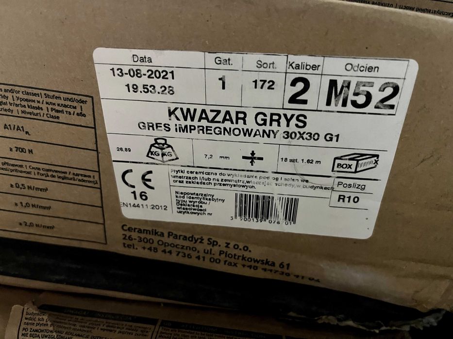 Gres techniczny Kwazar Grys 30x30 Ceramika Paradyż
