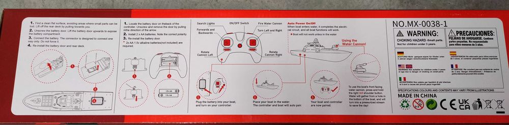Łódź Łódka Motorówka zdalnie sterowana Dickie RC - POLICJA