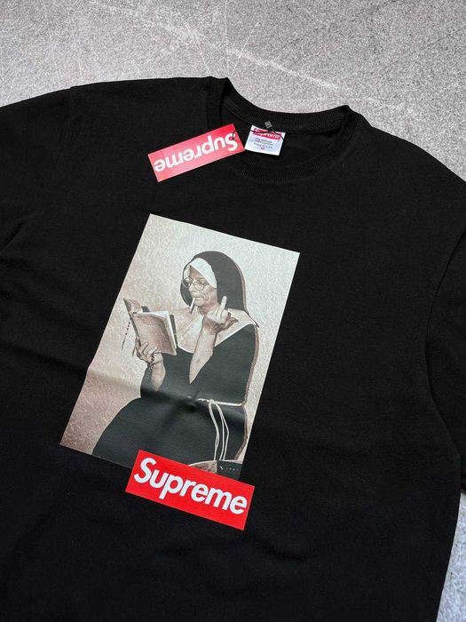 Оверсайз Футболка Supreme | Черная Майка Суприме с бирками