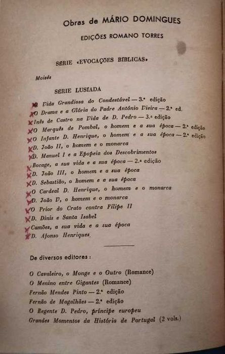 Bocage: A sua Vida e a sua Época - Mário Domingues (Publicado em 1970)