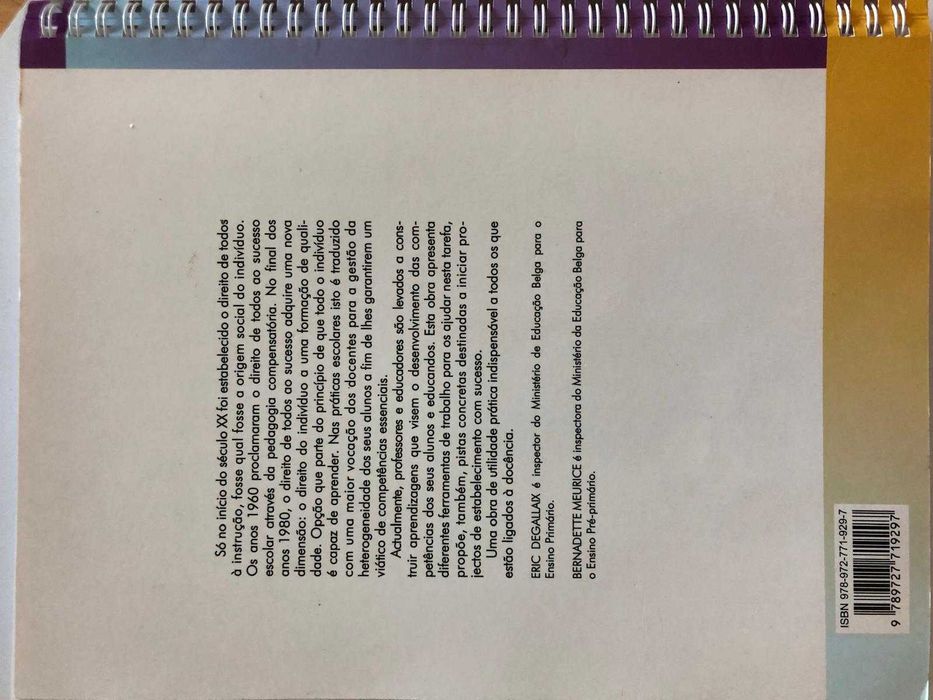 Livro "Do Desenvolvimento das Competências ao Projecto de Estabelecimento" – Instituto Piaget
