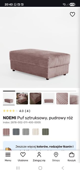 Pufa prostokątna nowa
