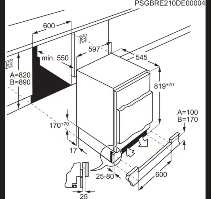 Встроенный холодильник aeg sfr682f1af
