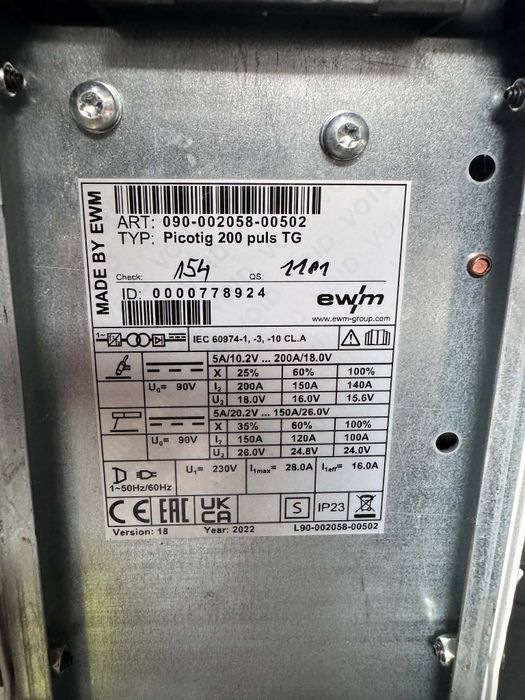 Spawarka ewm picotig plus mało używana