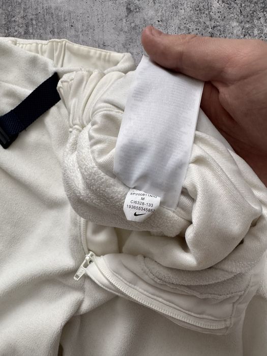 Спортивные Плюшевые Teddy Штаны Nike SB с поясом молочные утепленные