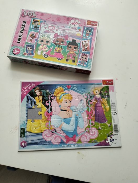 Oddam za darmo 2x puzzle + miś