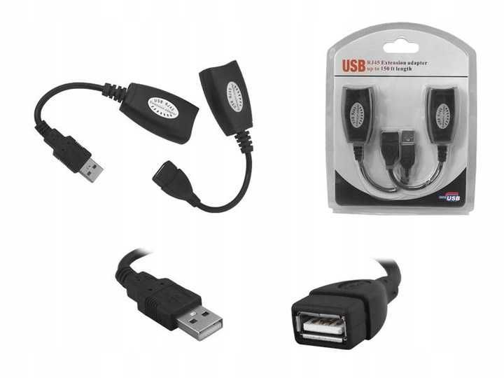 Przedłużacz USB - RJ45 po LAN, zasięg do 50m