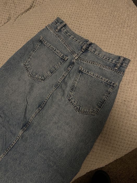 Довга джинсова спідниця