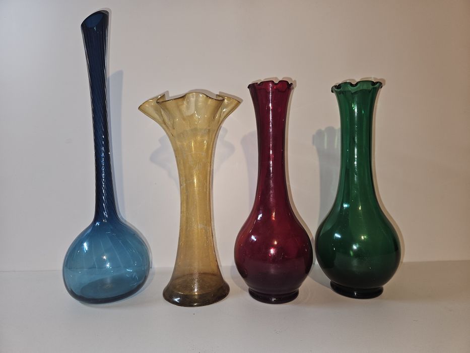 Wazony kolorowe szklane 4szt