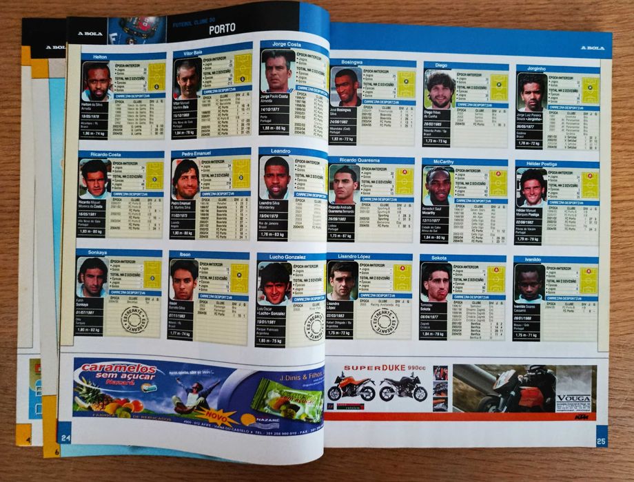 Cadernos A BOLA época 2005 a 2006