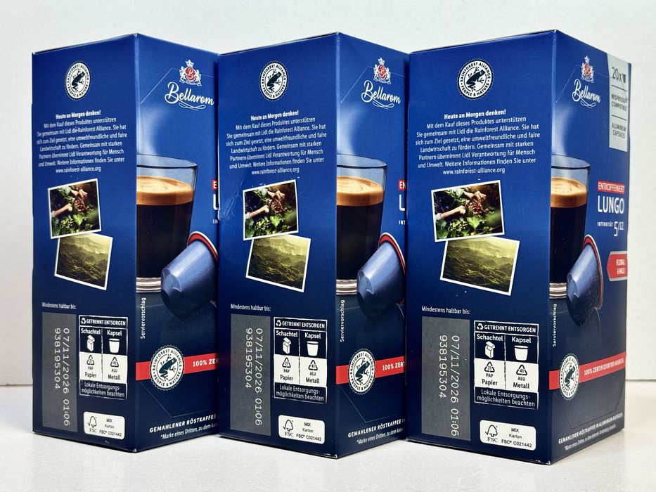 Кава в капсулах Bellarom by Nespresso Lungo Decaf 5/12 (20 капсул)