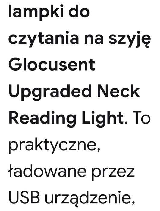 Lampka do czytania na szyję Glocusent