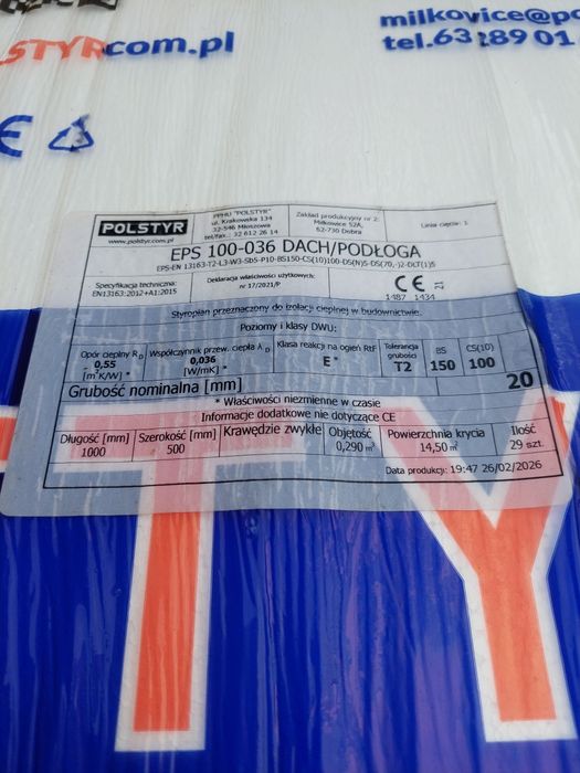 Styropian eps100 dach/podloga 8 i 2cm