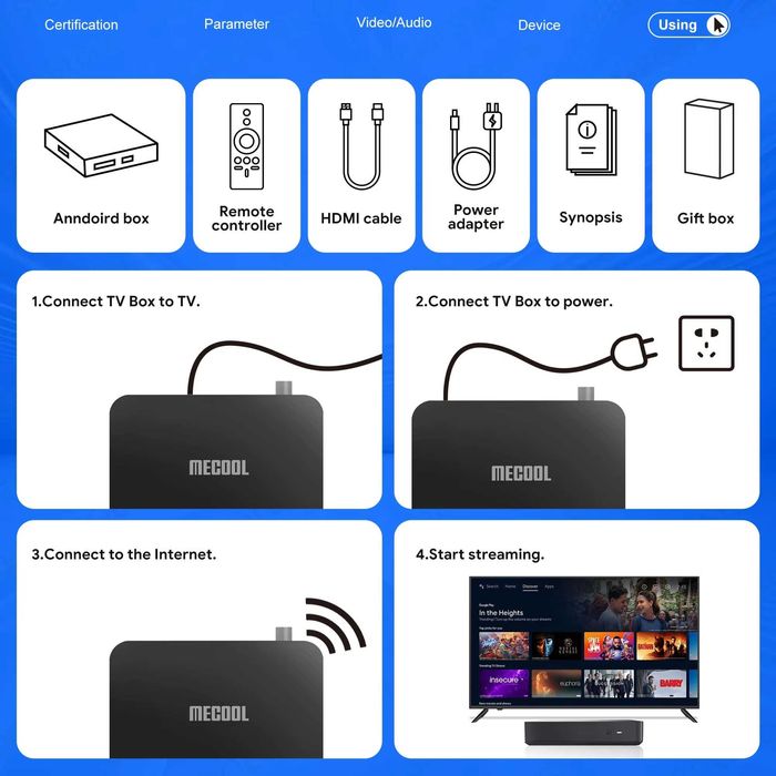 Смарт приставка Mecool KT2 DVB-T2 Amlogic S905Y4-B 2/32 ГБ Netflix