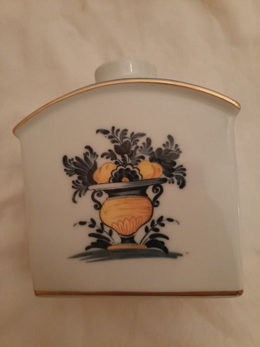 Frasco /caixa de chá em porcelana da Vista Alegre