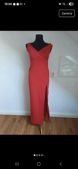 Sukienka maxi czerwona wieczorowa
