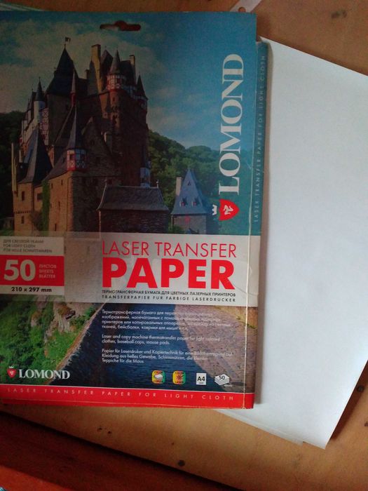 Термотрансферная бумага Lomond для лазер. принтеров для светлой ткани