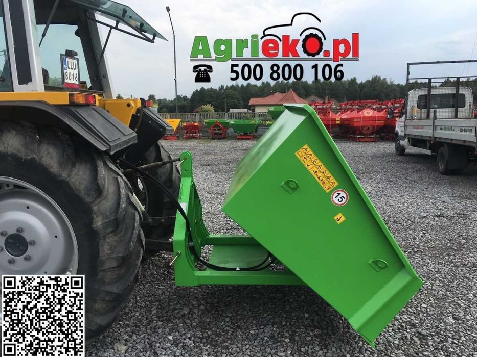 Skrzynia transportowa z wywrotem do ciągnika 1200kg ładowności!!!