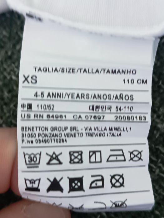 T-shirt branca de menino T. 4/5 A