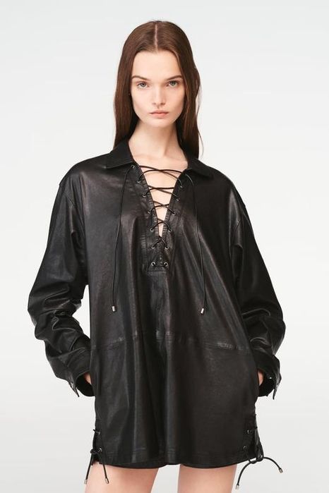 Шкіряна сорочка Zara Лімітована колекція Стівен Майзел, Нью-Йорк