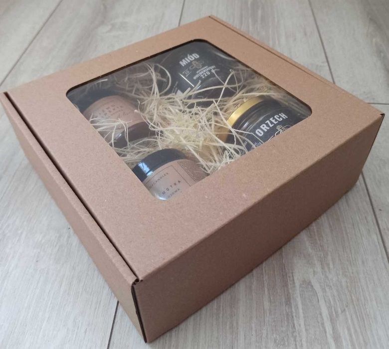 Zestaw Prezentowy Świece Sojowe 2x 120ml + 2x Miód 220g