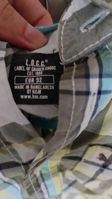 Koszula dla chłopca w kratę logg H&M 92