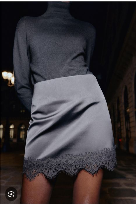 Атласная юбка Zara