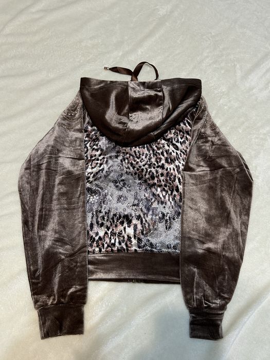 велюровая леопардовая кофта y2k bimbo xs-s