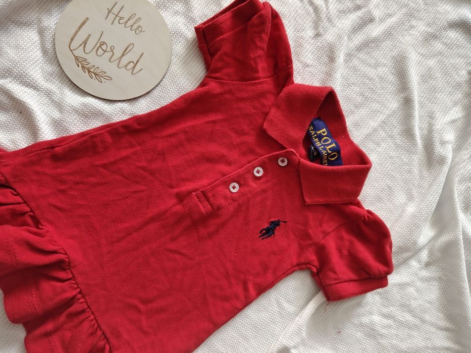 червона сукня-поло для дівчаток від бренду Polo Ralph Lauren