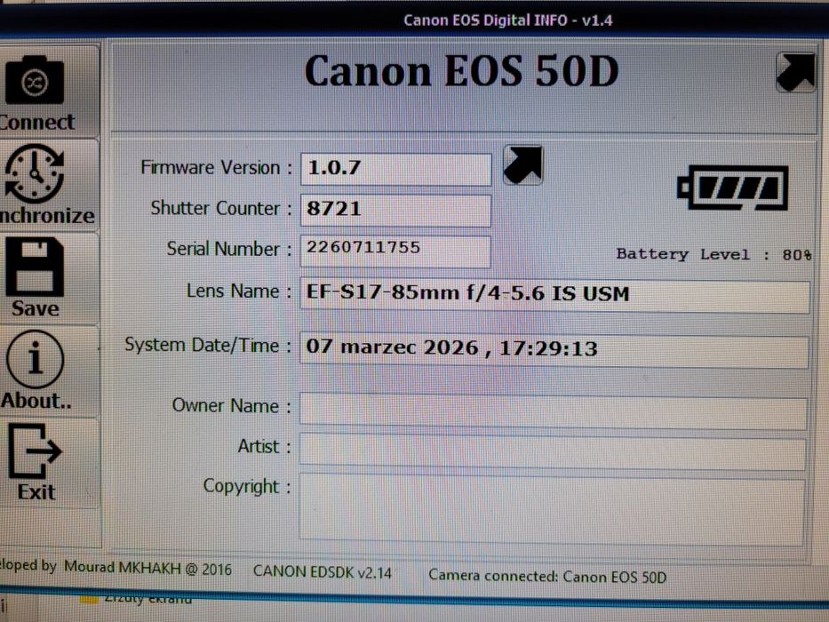 Canon EOS 50D przebieg 8700 zdjęć, dwa obiektywy, Dużo gratisów.