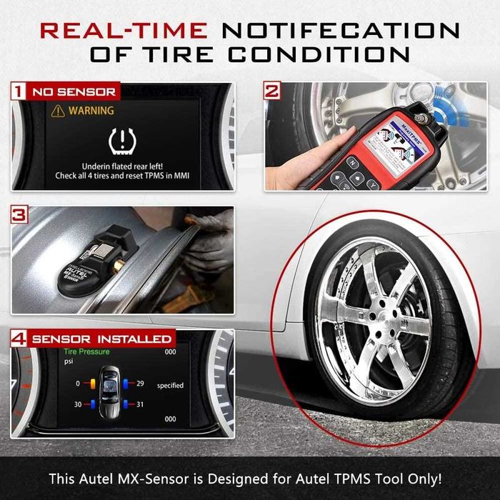 Autel Válvulas TPMS Metal Autel RF-Sensor Máquinas Autel (NOVO)